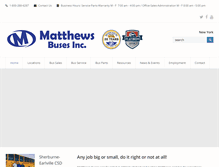Tablet Screenshot of matthewsbuses.com